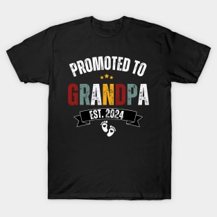 1st Time Grandpa EST 2024 New First Grandpa 2024 T-Shirt